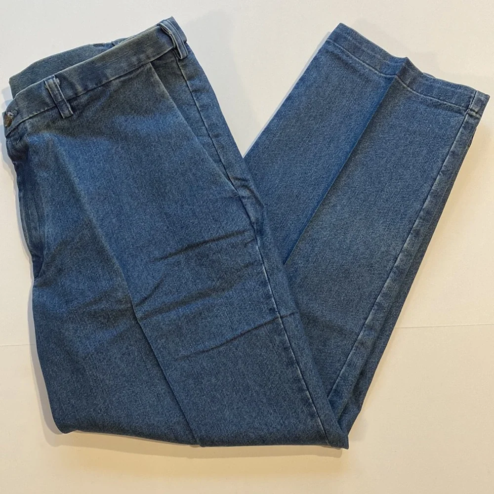 Haggar SZ 44 x 32 Denim Blue Jeans Classic Fit  Stretch Denim New D15 - Picture 8 of 13